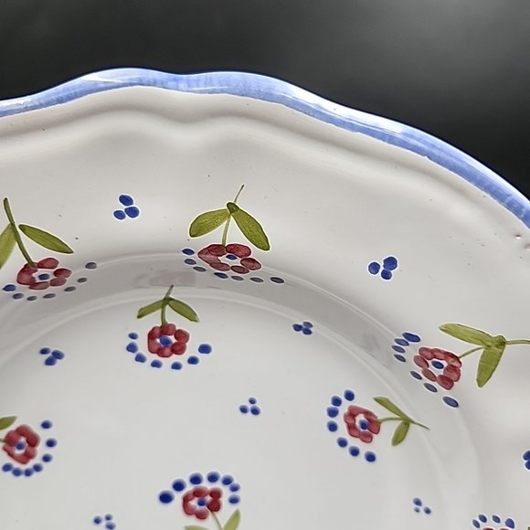Hand Painted Italy Wide Rim Bowl 25.8cm Sigma the Tastesetter Les Petite Fleurs - Picture 2 of 6